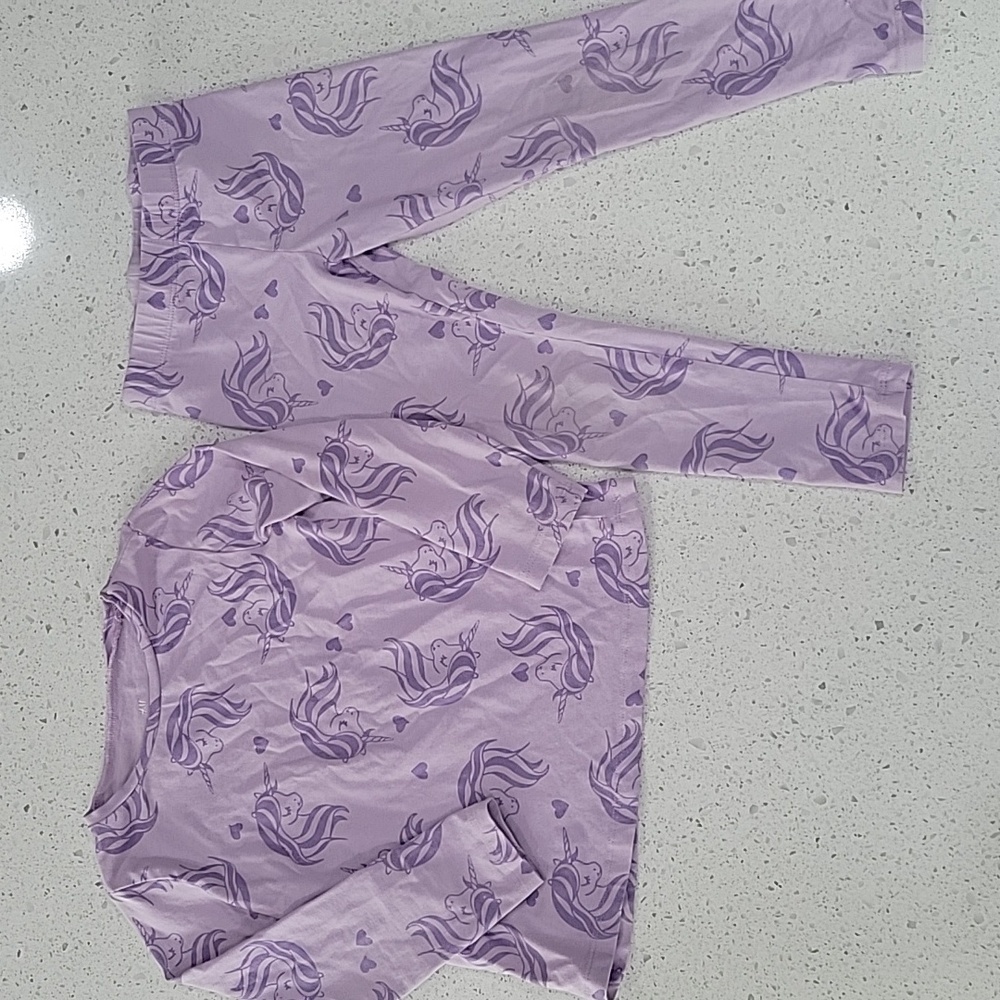 H&M Purple Unicorns Matching Set Size 3/4T (2-4Y)